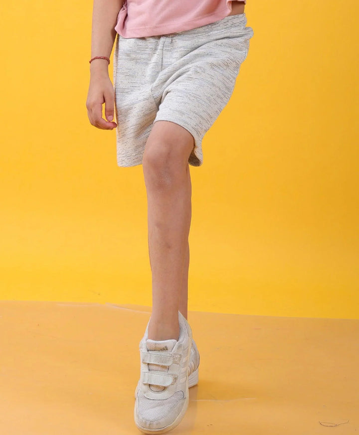 BLACK BLUE TEXTURED SUMMER GIRLS SHORTS - WHITE - Anthrilo 