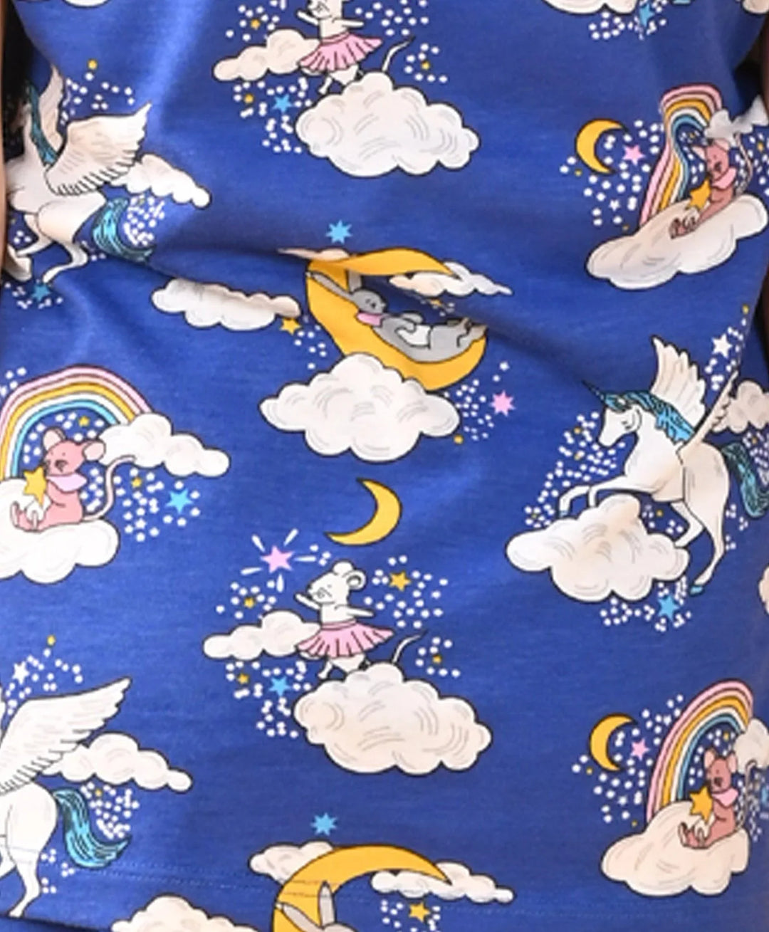 Mouse Unicorn Sleepwear Short Set - Blue
