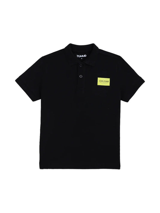 COOL PLANS BLACK SUMMER BOYS POLO T-SHIRT - BLACK