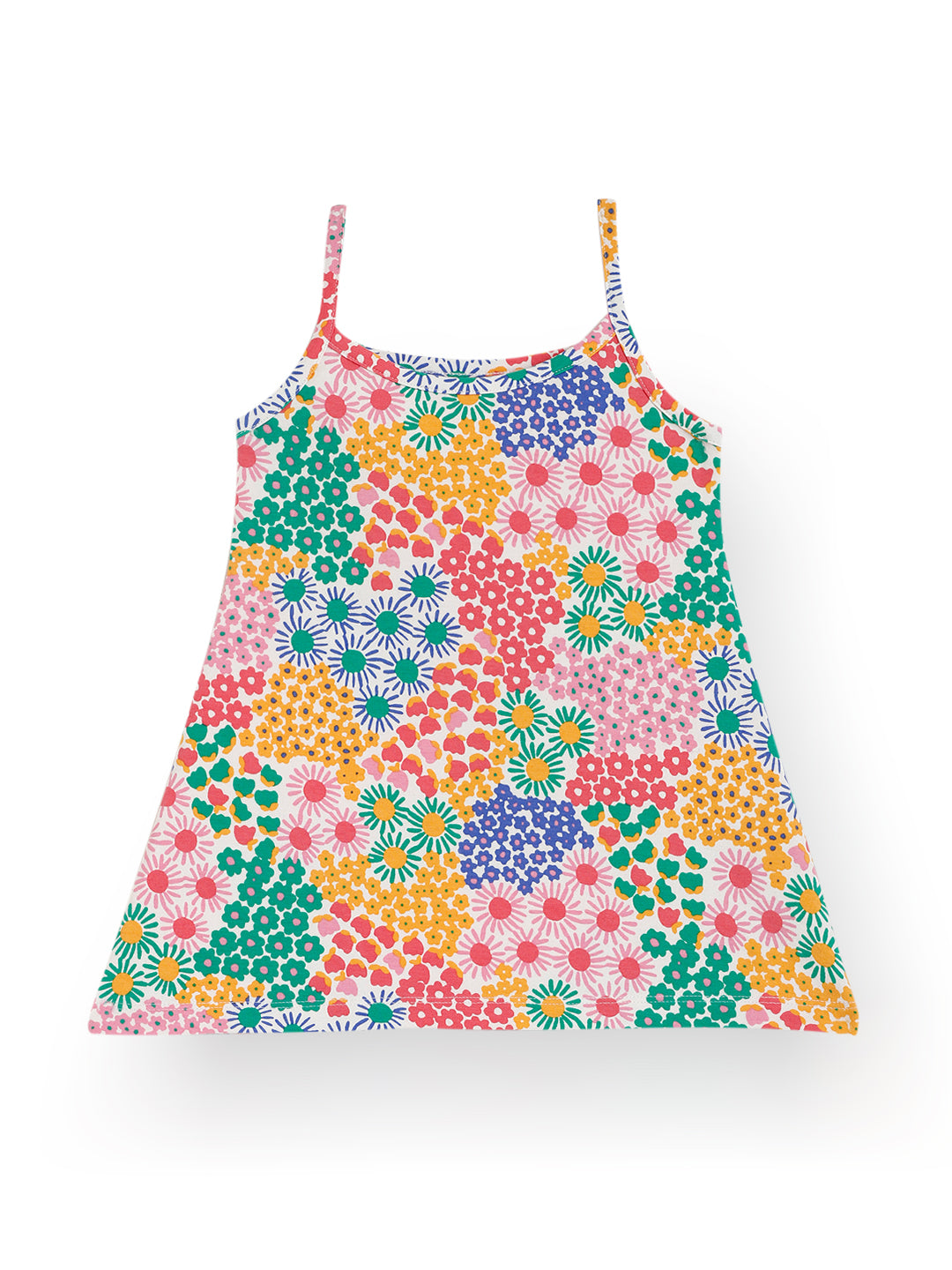 FLOWERS SUMMER STRAPPY GIRLS TOP - PINK