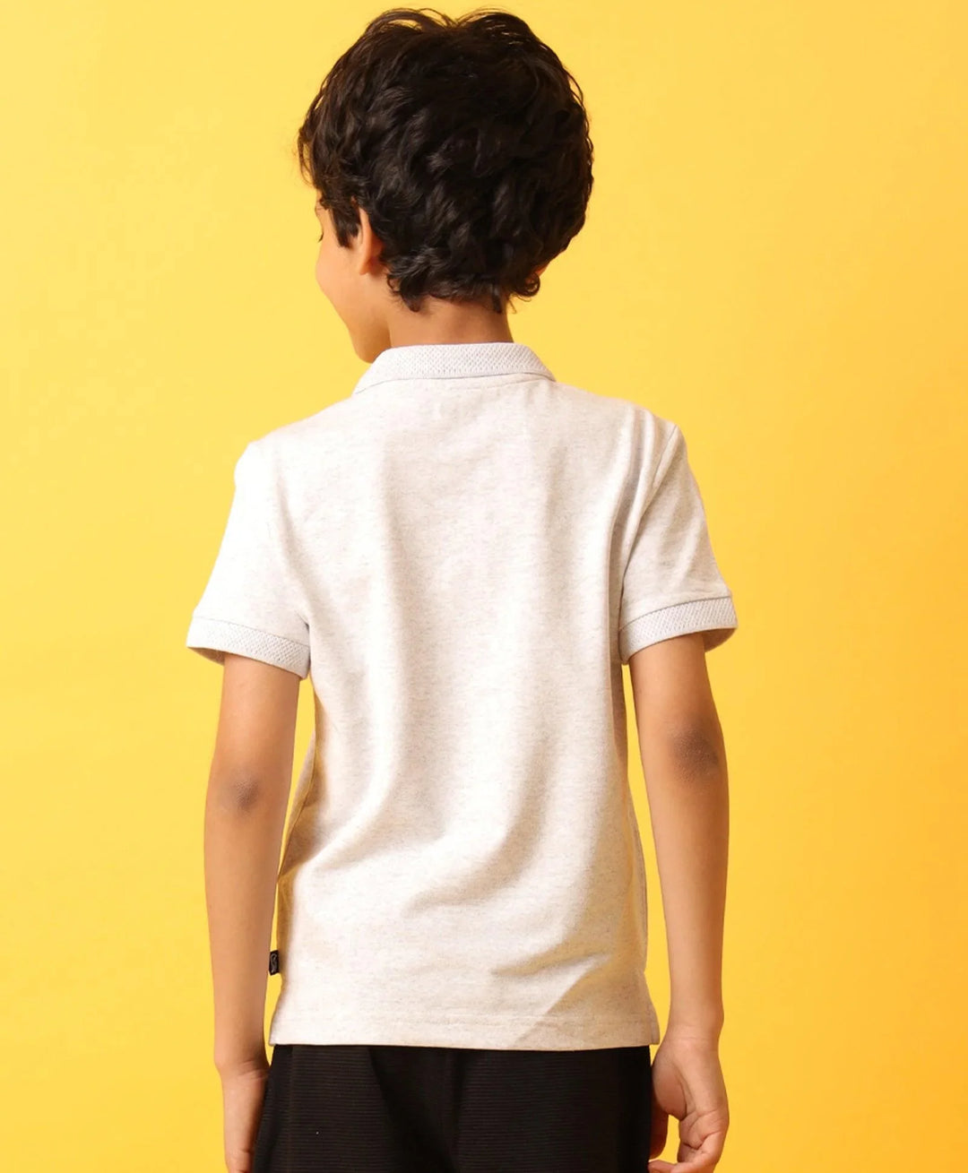 PARADISE ISLAND GREY SUMMER BOYS POLO T-SHIRT - GREY - Anthrilo 