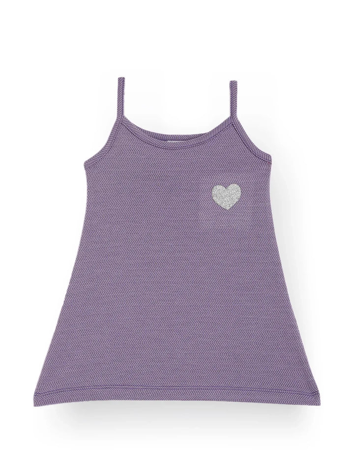 PURPLE HEART SUMMER STRAPPY GIRLS TOP - PURPLE - Anthrilo 