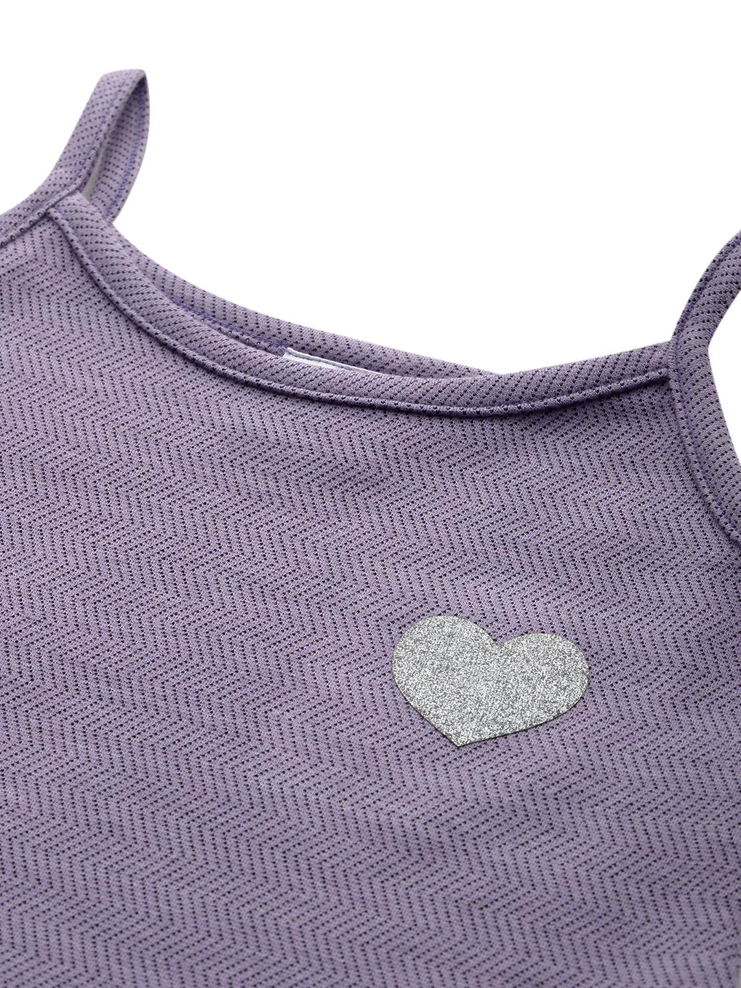 PURPLE HEART SUMMER STRAPPY GIRLS TOP - PURPLE - Anthrilo 