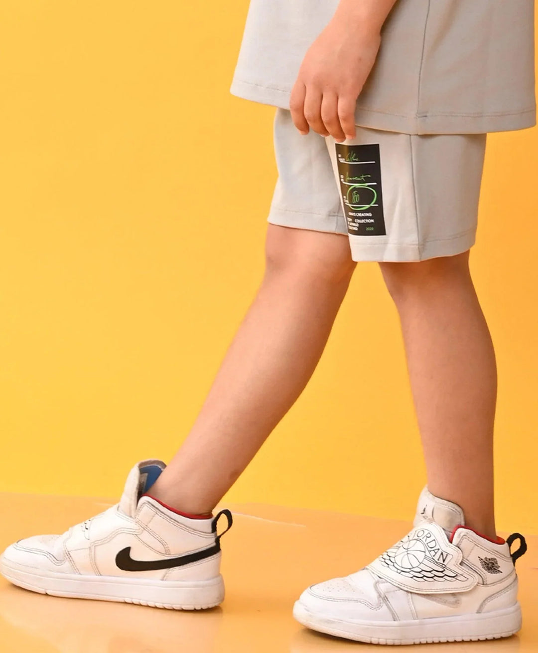 SPORTY COLLECTION BOYS SUMMER GREY INTERLOCK SHORTS - GREY - Anthrilo 
