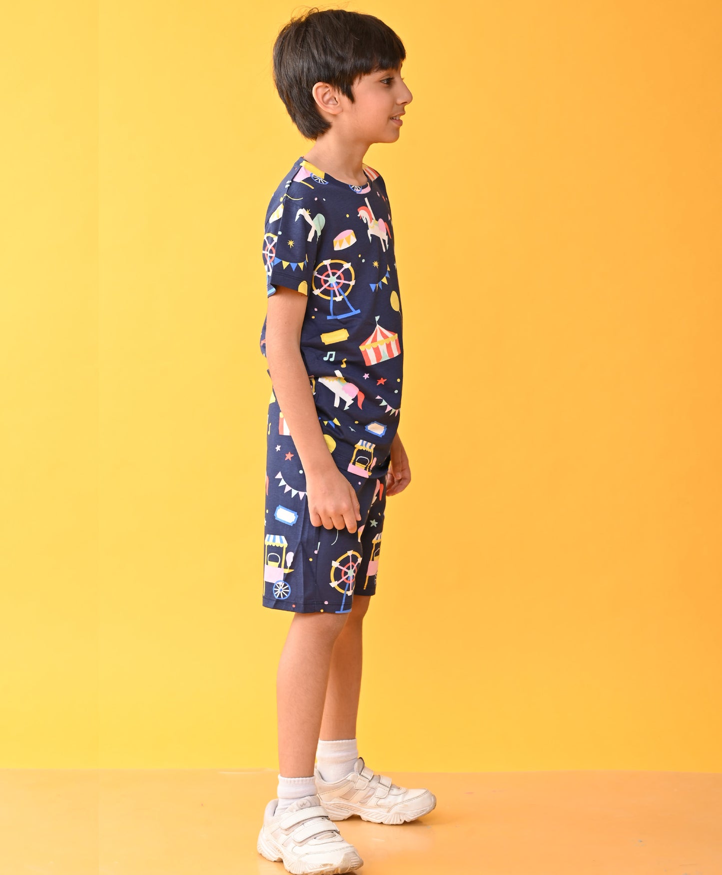 CARNIVAL CIRCUS SLEEPWEAR SHORTS SET - BLUE