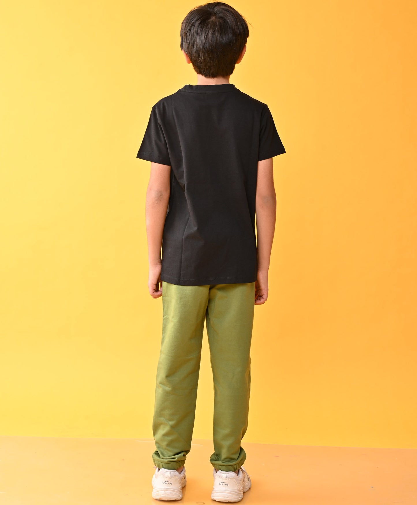 NEW YORK BLACK OLIVE SUMMER BOYS JOGGER SET - BLACK/OLIVE