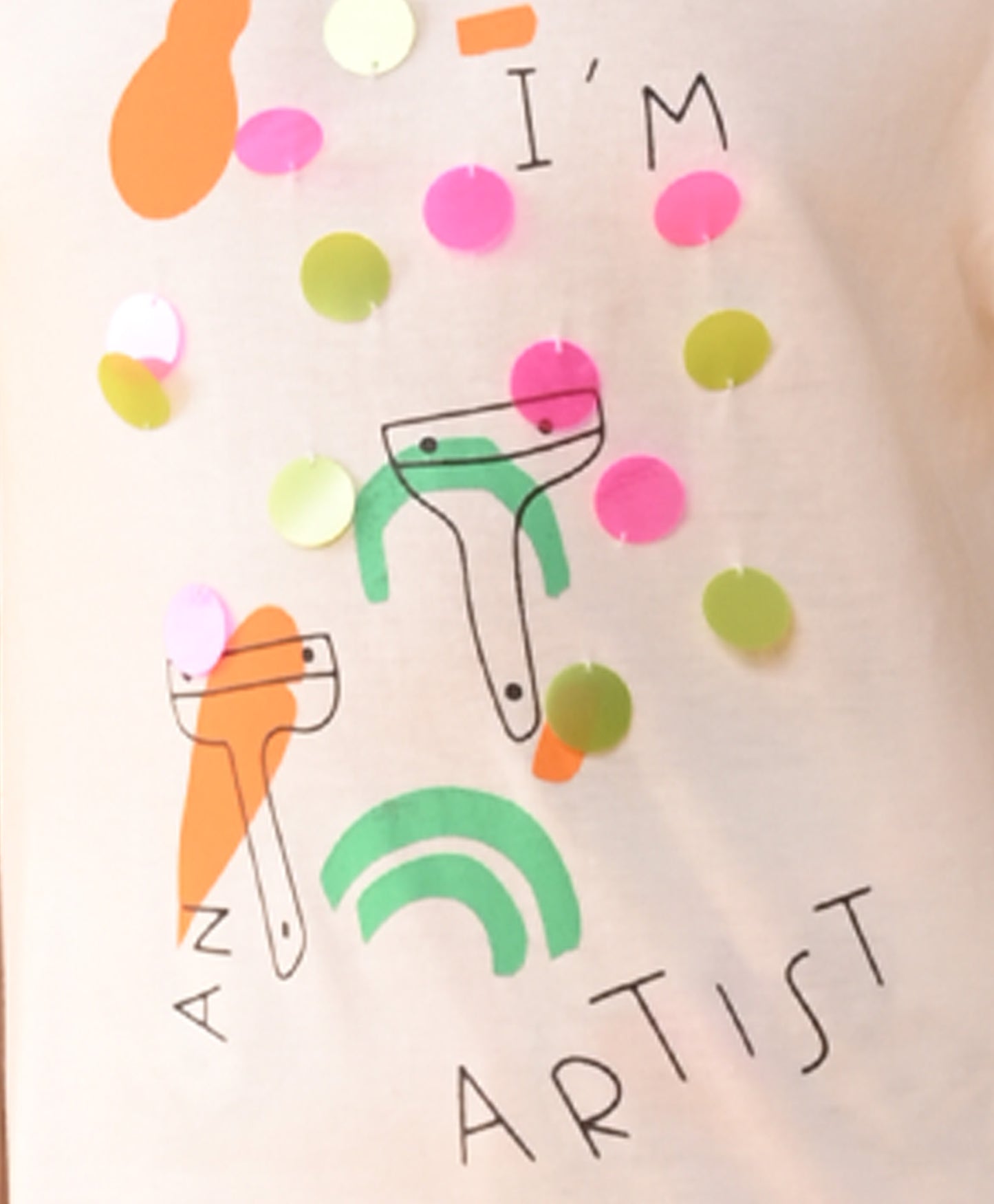 ARTIST T-SHIRT UNICORN LEGGINGS SET - WHITE / PINK