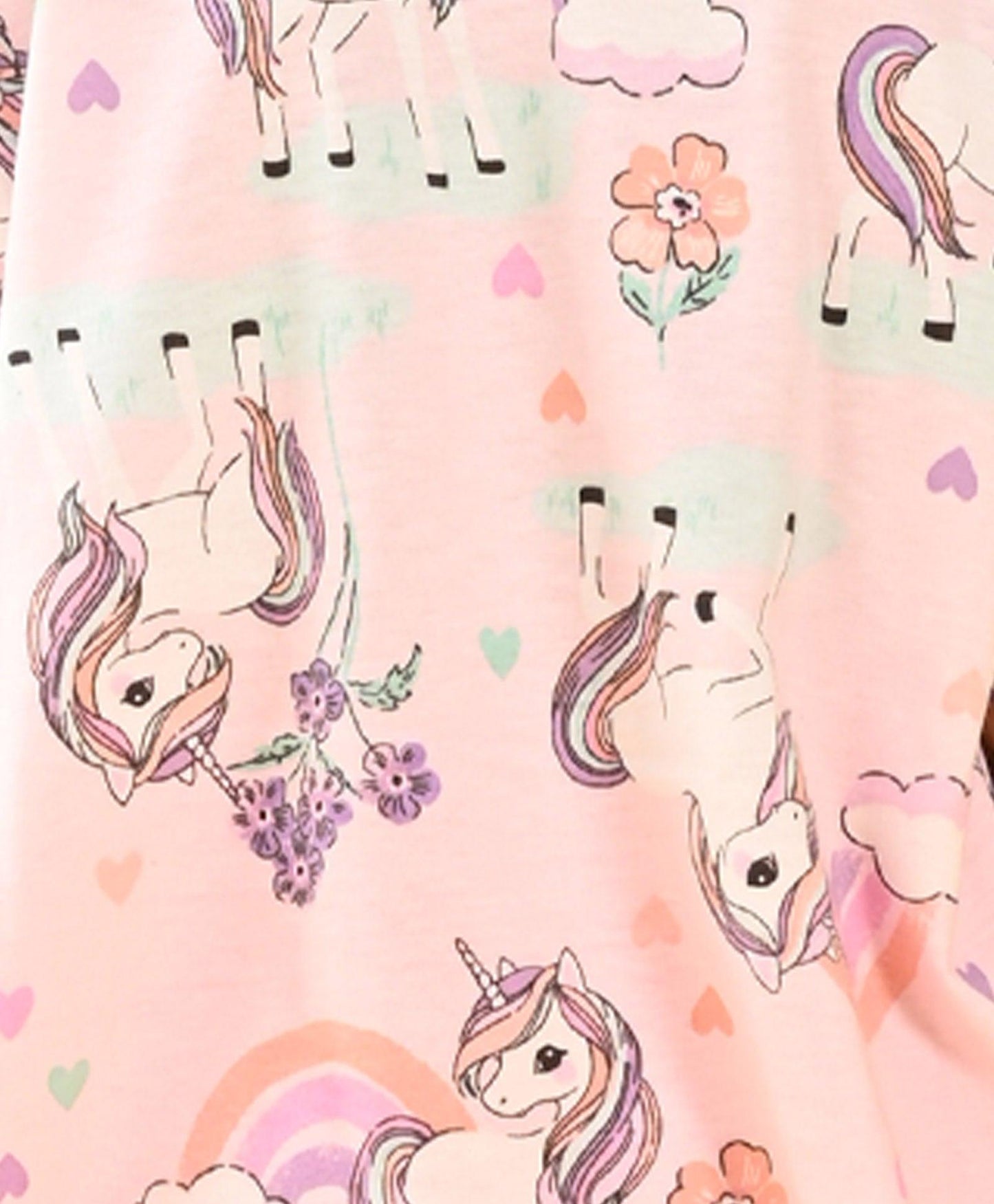 UNICORN HEART GIRLS SHORT SLEEVES T-SHIRT - PINK