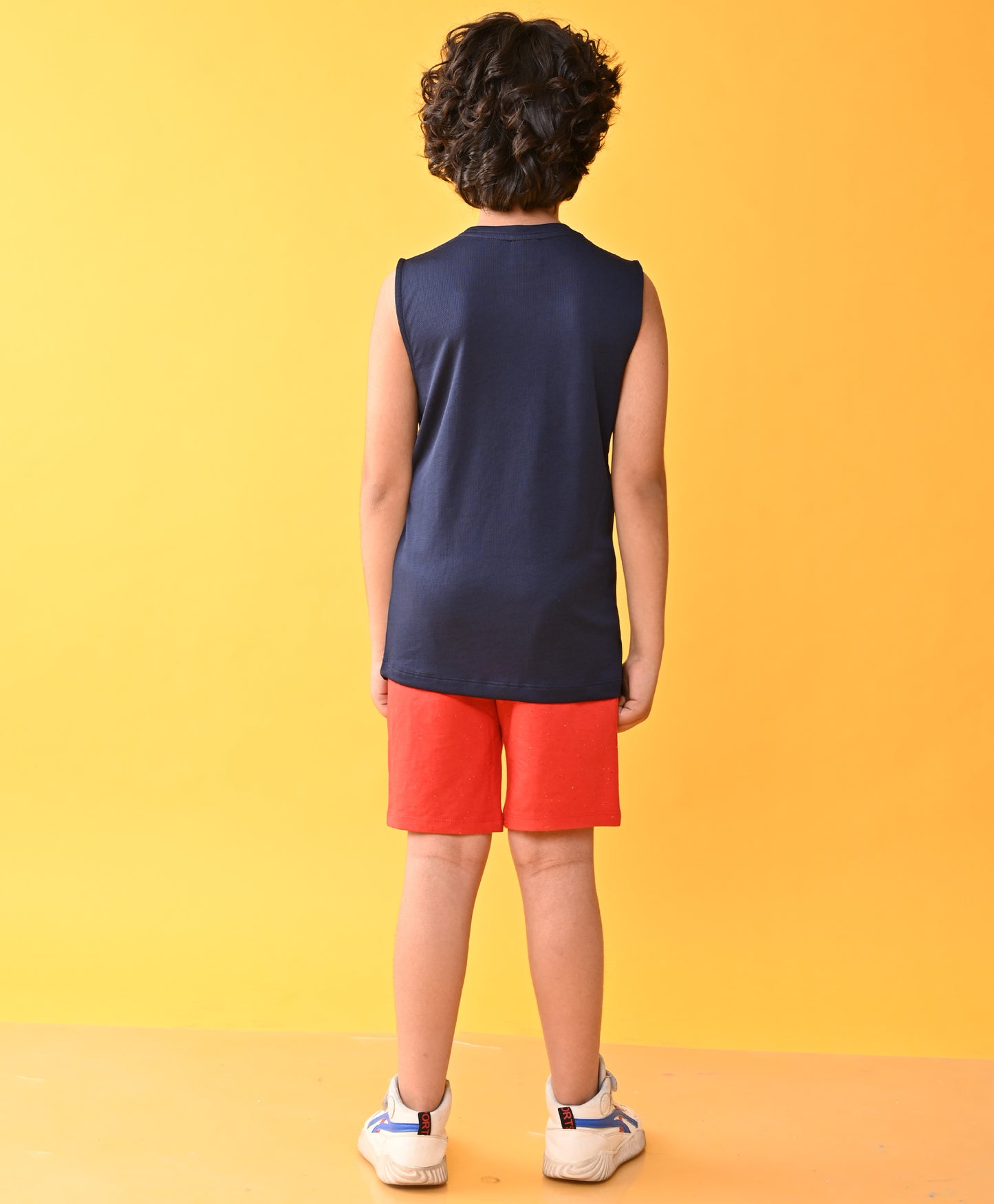SKATE TIME SPORTY RED SUMMER SHORTS SET - BLUE/RED