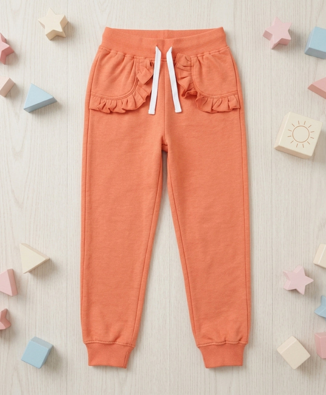 Pretty Peach Frill Jogger