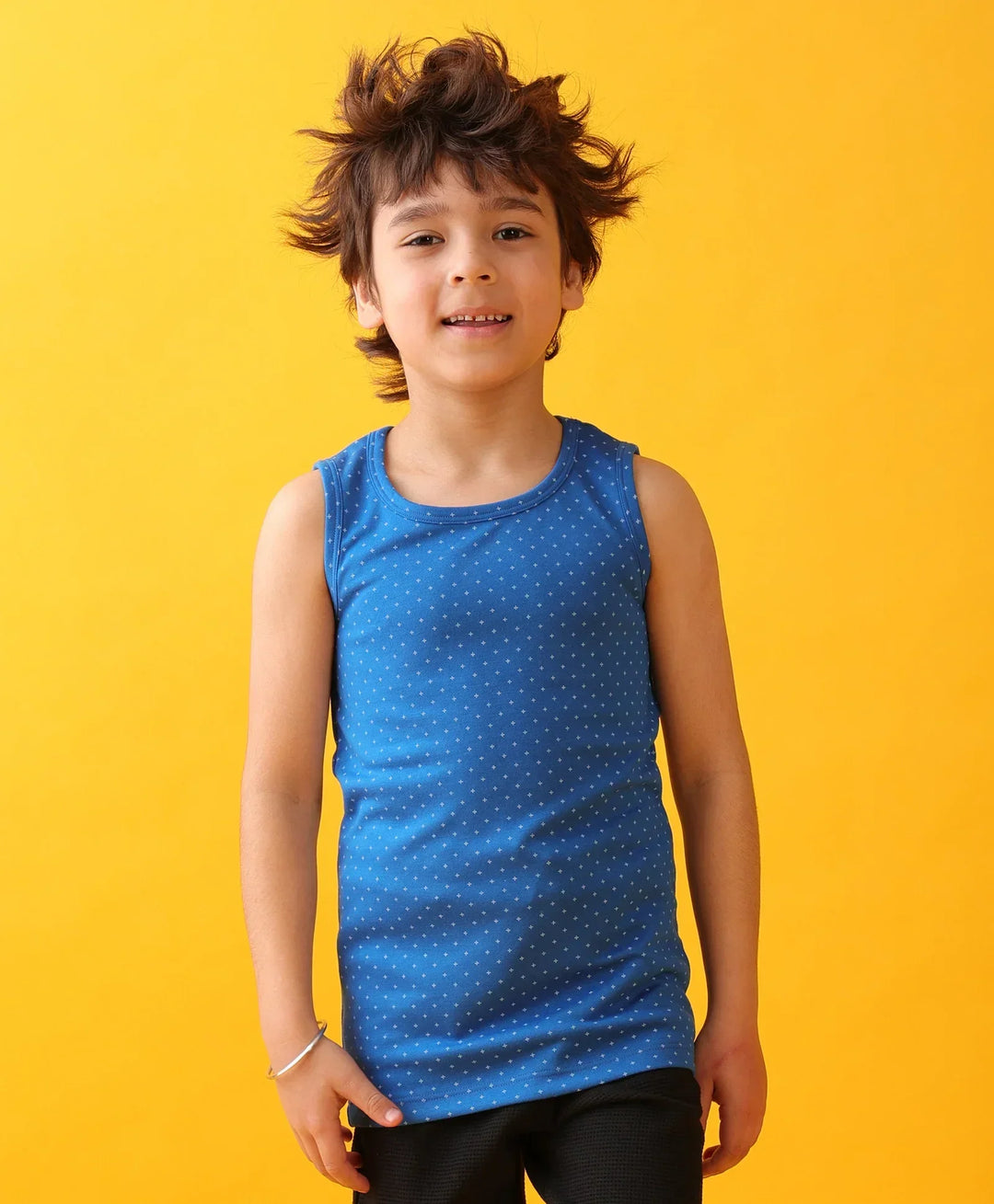 ROYAL DOTED BOYS VEST - ROYAL (PACK OF 3) - Anthrilo 