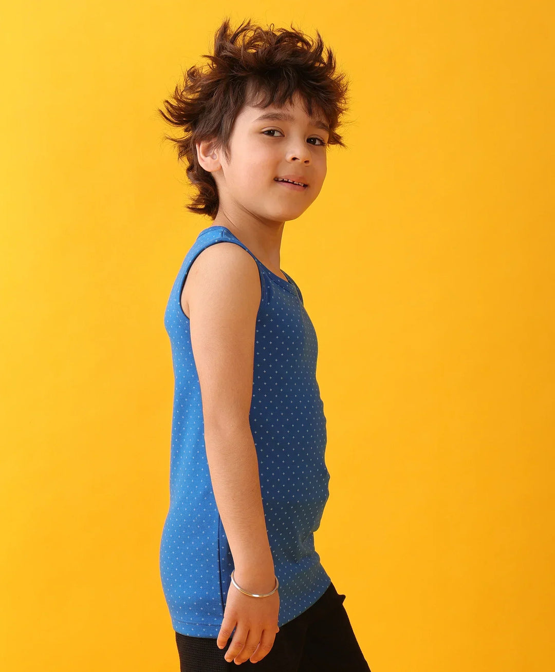 ROYAL DOTED BOYS VEST - ROYAL (PACK OF 3) - Anthrilo 