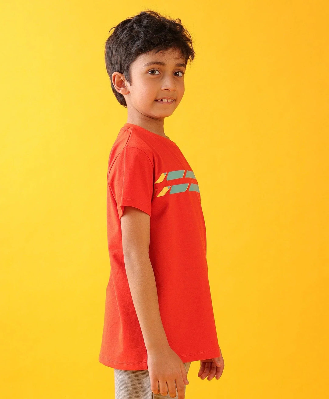 ORANGE ENGLAND STRIPE SHORT SLEEVES T-SHIRT - ORANGE - Anthrilo 