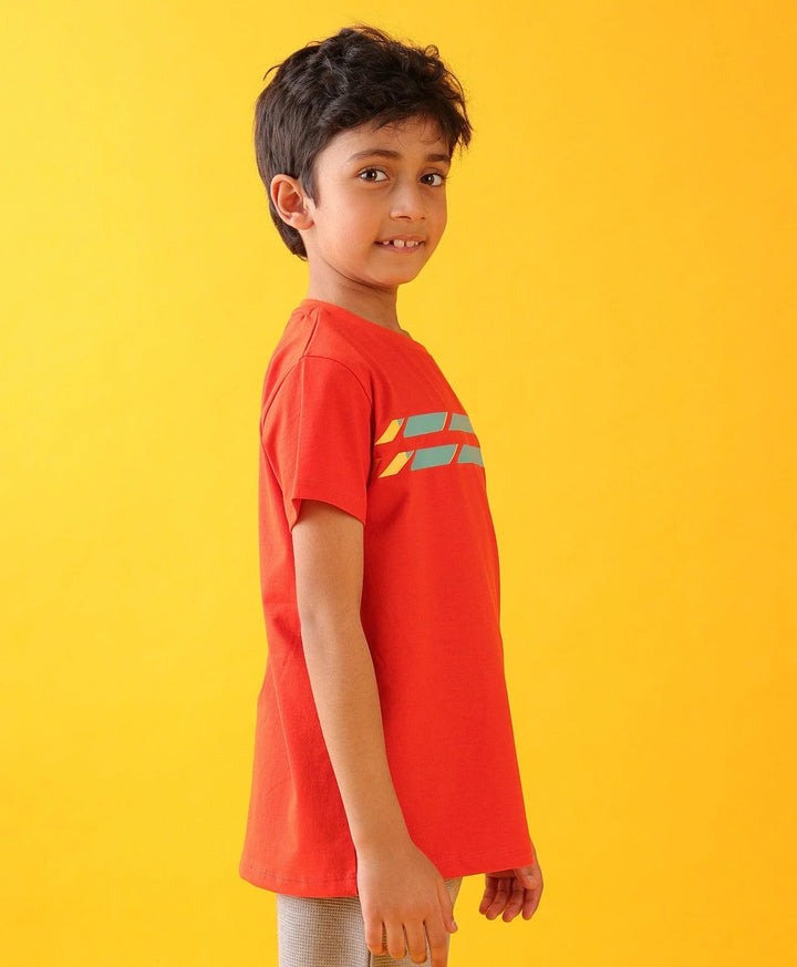 ORANGE ENGLAND STRIPE SHORT SLEEVES T-SHIRT - ORANGE - Anthrilo 