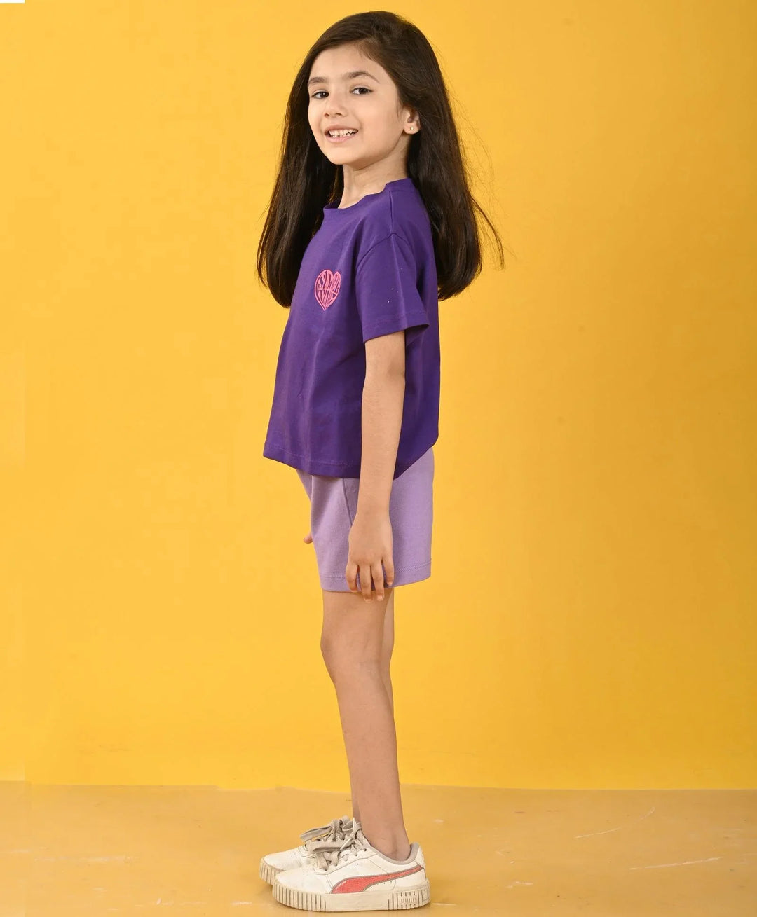 TIME PURPLE GIRLS SHORTS SET - PURPLE - Anthrilo 