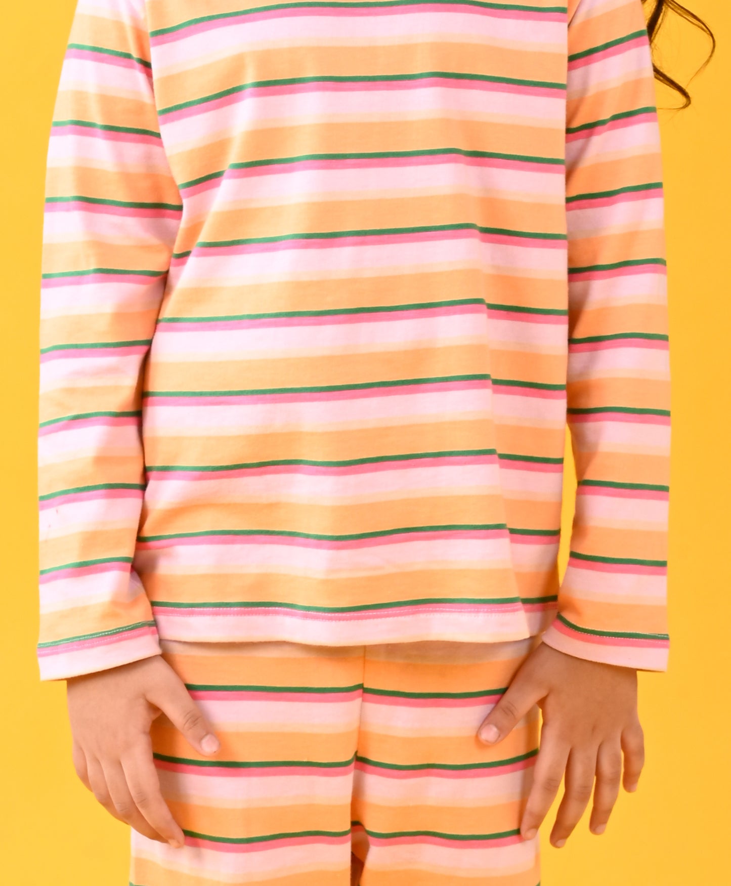 PINK STRIPER LONG SLEEEVES PYJAMA SET - PINK - Anthrilo 