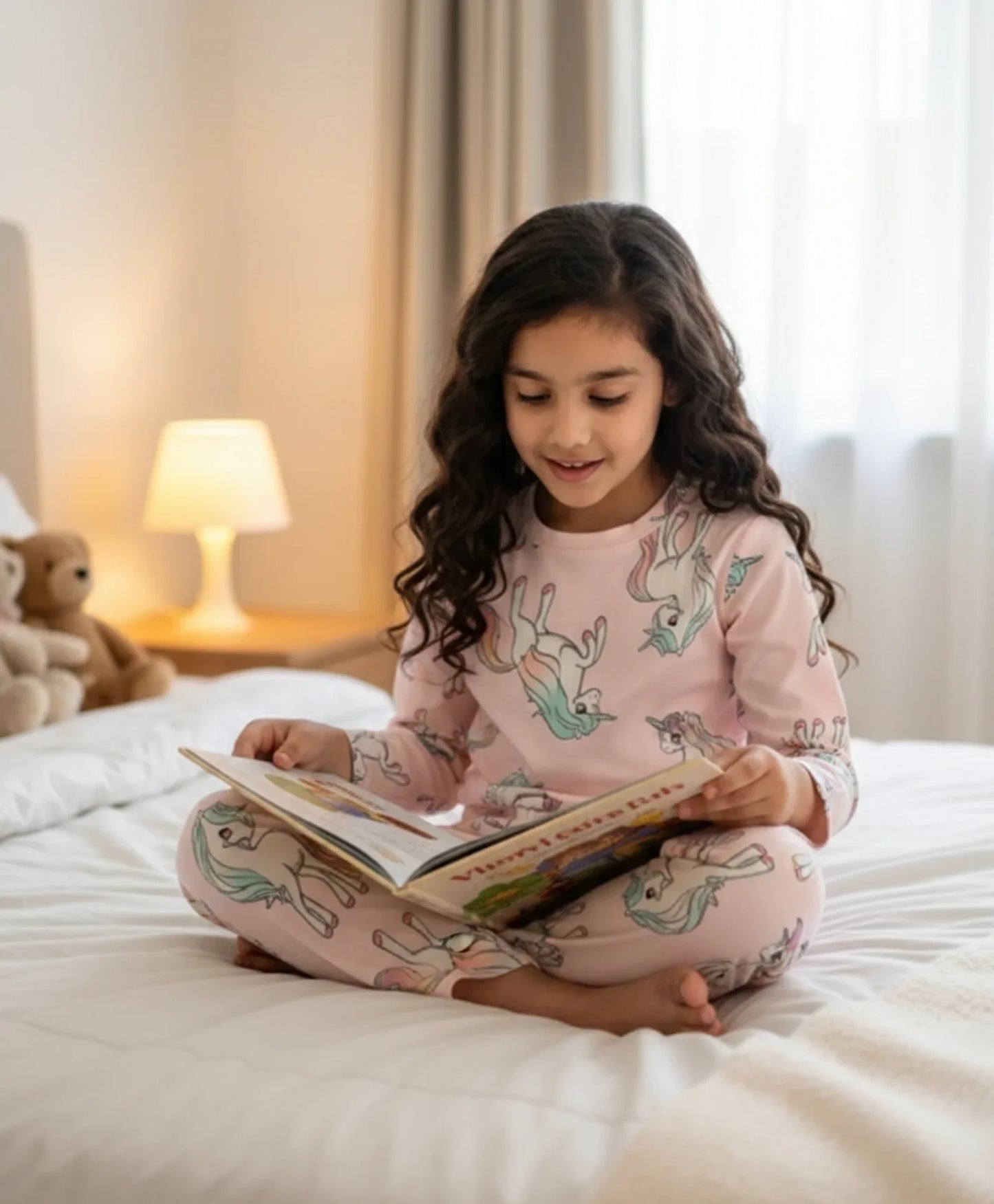 UNICORN STAR  LONG SLEEVE PYJAMA SET - PINK