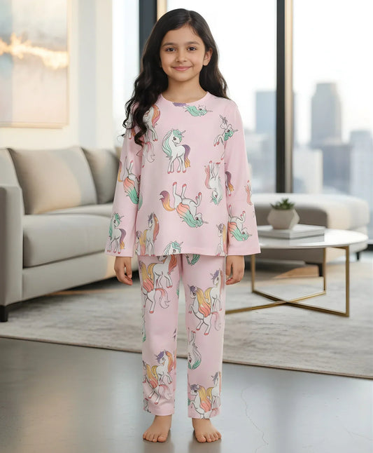UNICORN STAR  LONG SLEEVE PYJAMA SET - PINK - Anthrilo 