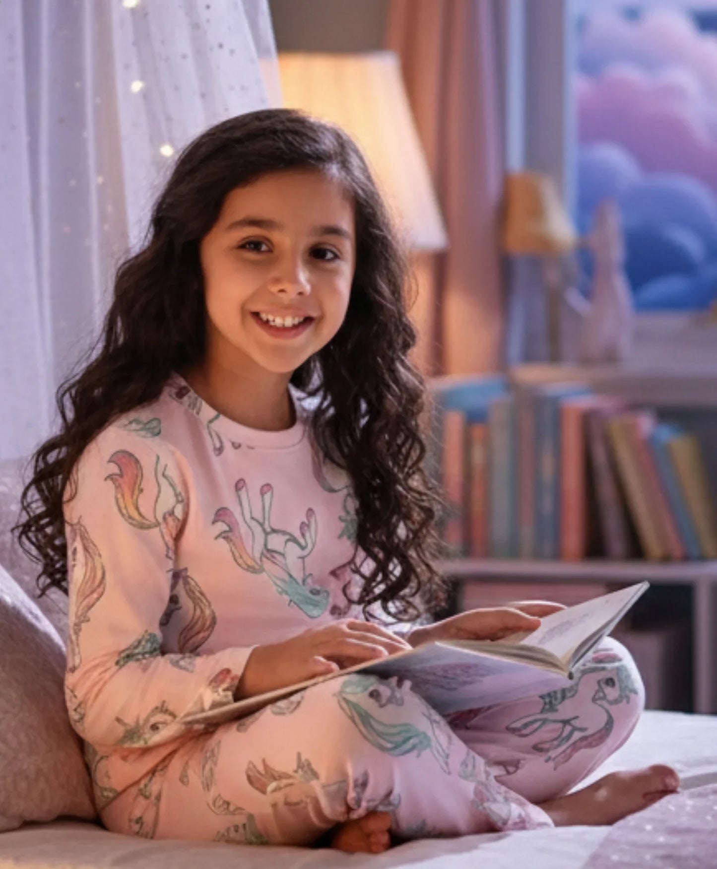 UNICORN STAR  LONG SLEEVE PYJAMA SET - PINK