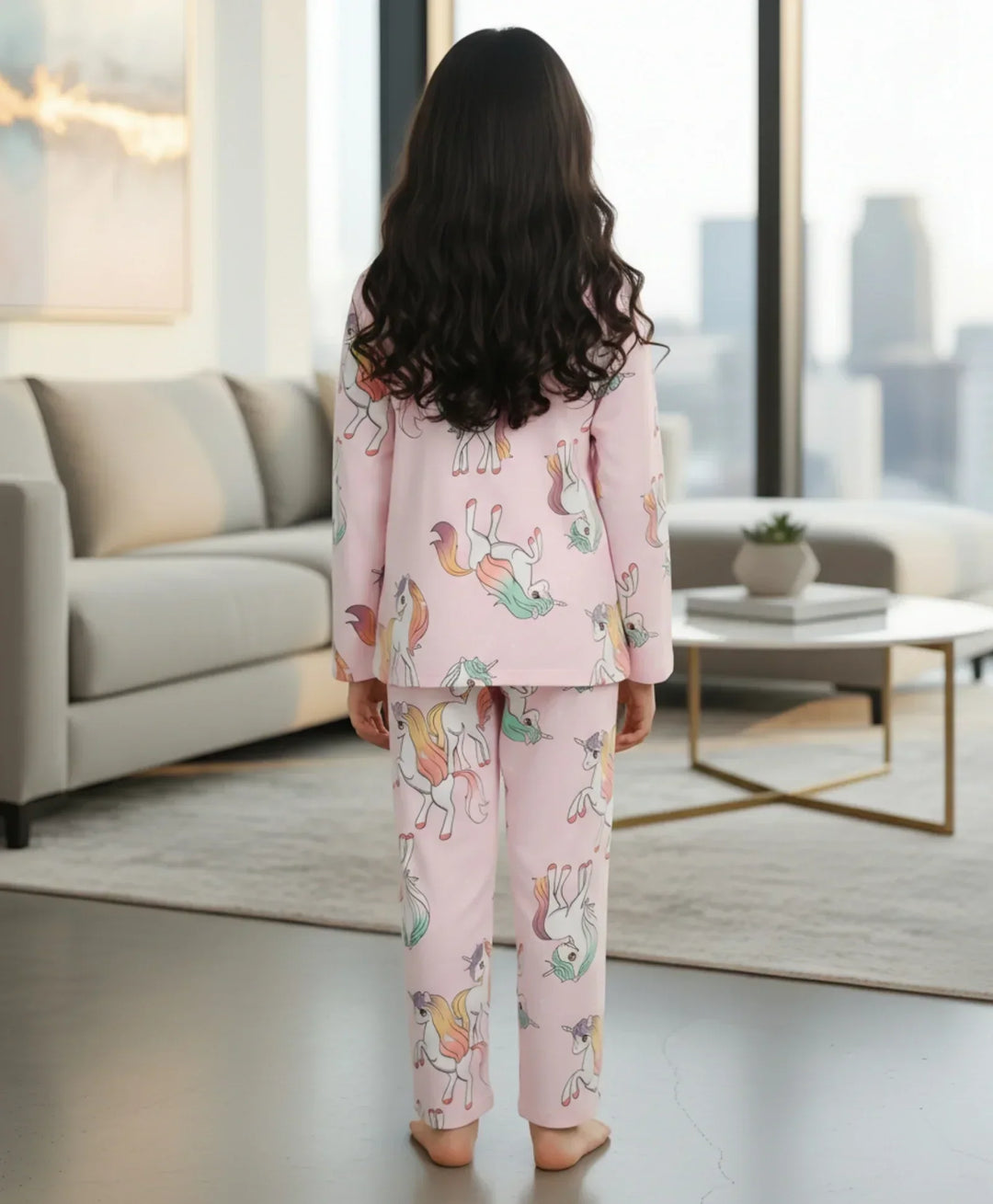 UNICORN STAR  LONG SLEEVE PYJAMA SET - PINK - Anthrilo 