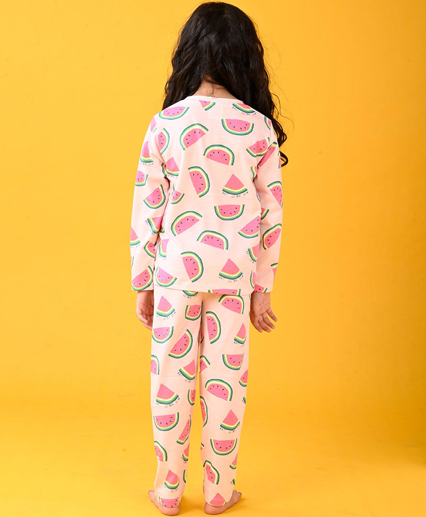 WATERMELON LONG SLEEVE PYJAMA SET - PINK