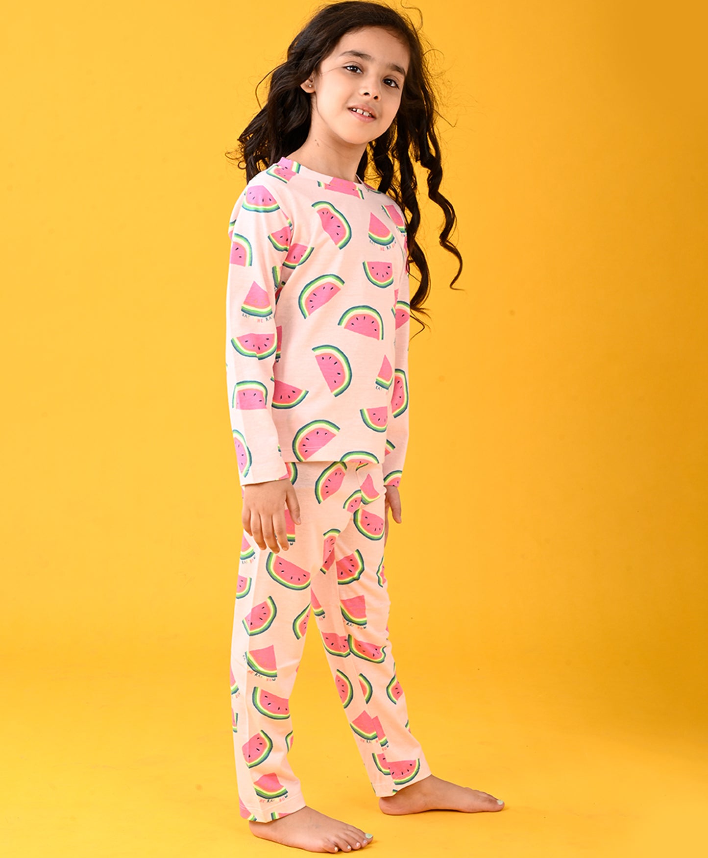 WATERMELON LONG SLEEVE PYJAMA SET - PINK
