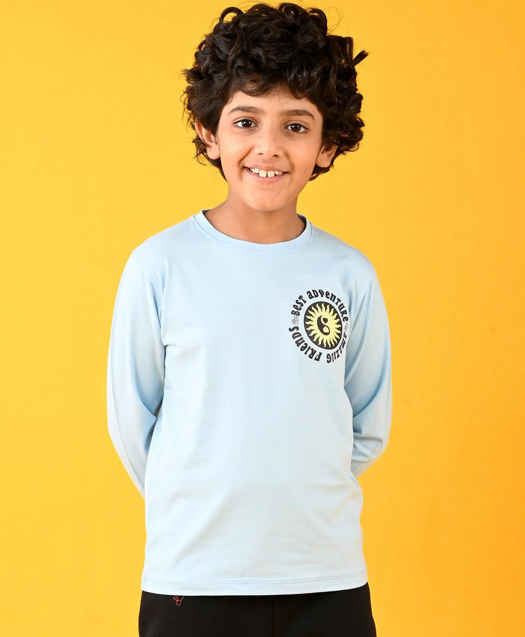 BEST FRIENDS SKY LONG SLEEVES BOYS T-SHIRT - SKY - Anthrilo 