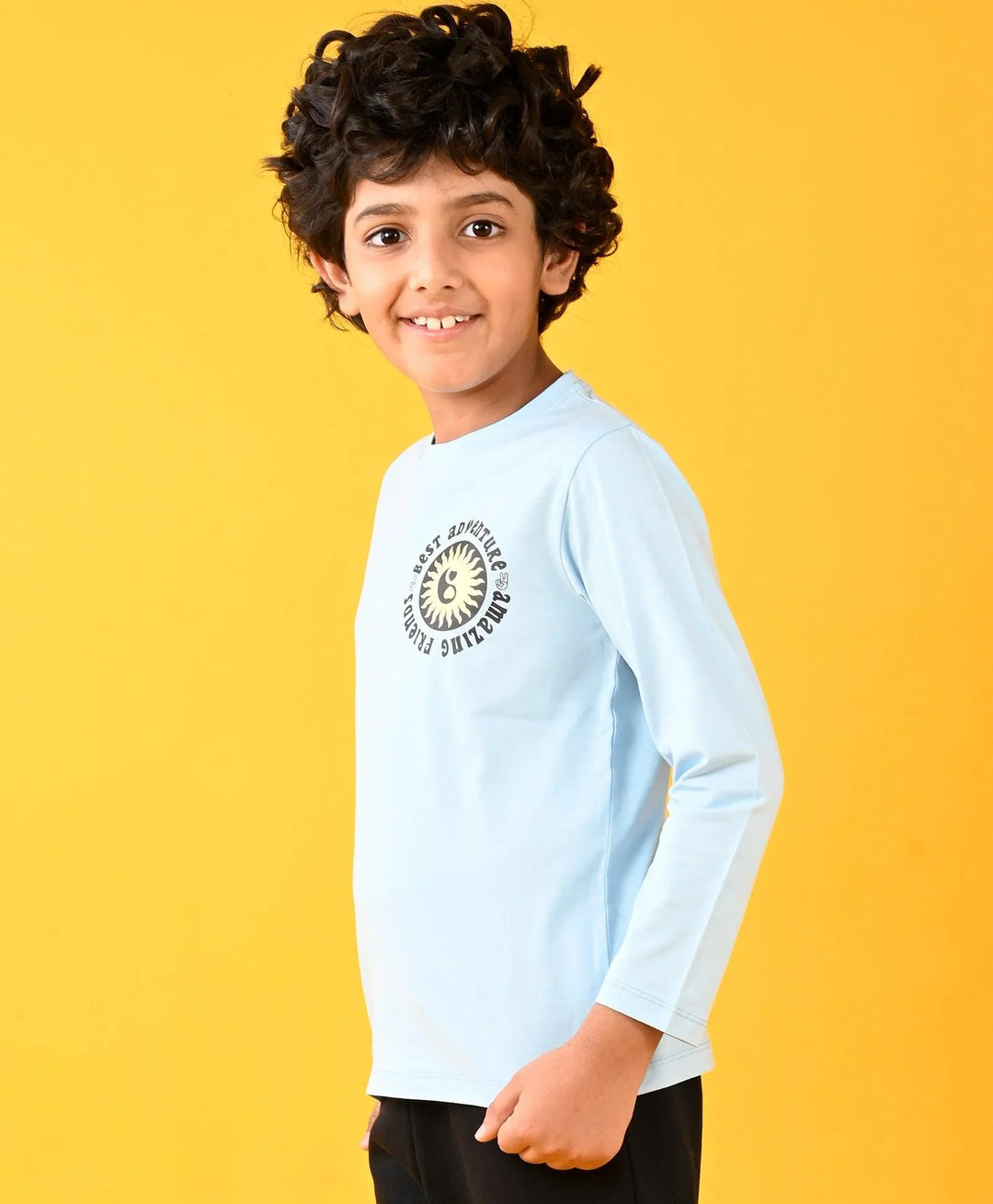 BEST FRIENDS SKY LONG SLEEVES BOYS T-SHIRT - SKY - Anthrilo 