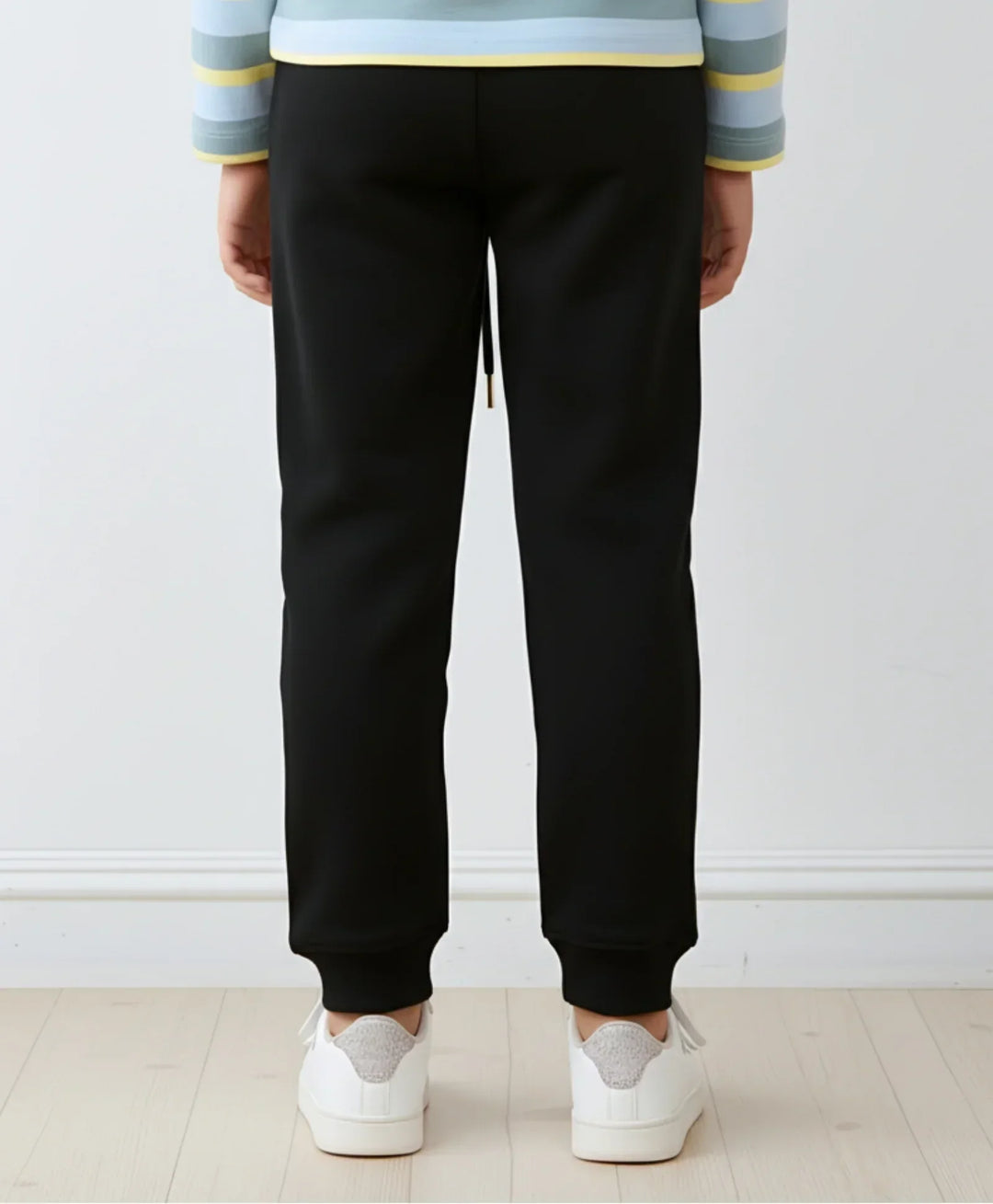 BLACK HEART WARM FLEECE GIRLS JOGGER - BLACK - Anthrilo 