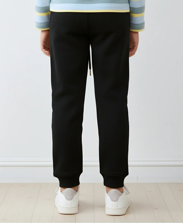 BLACK HEART WARM FLEECE GIRLS JOGGER - BLACK - Anthrilo 