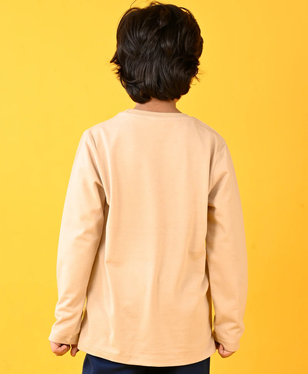 GAMER FUN BEIGE LONG SLEEVES BOYS T-SHIRT - BEIGE - Anthrilo 