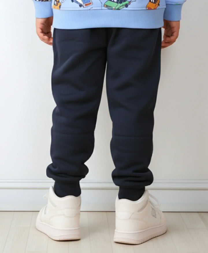 NAVY WARM FLEECE BOYS JOGGER - NAVY - Anthrilo 
