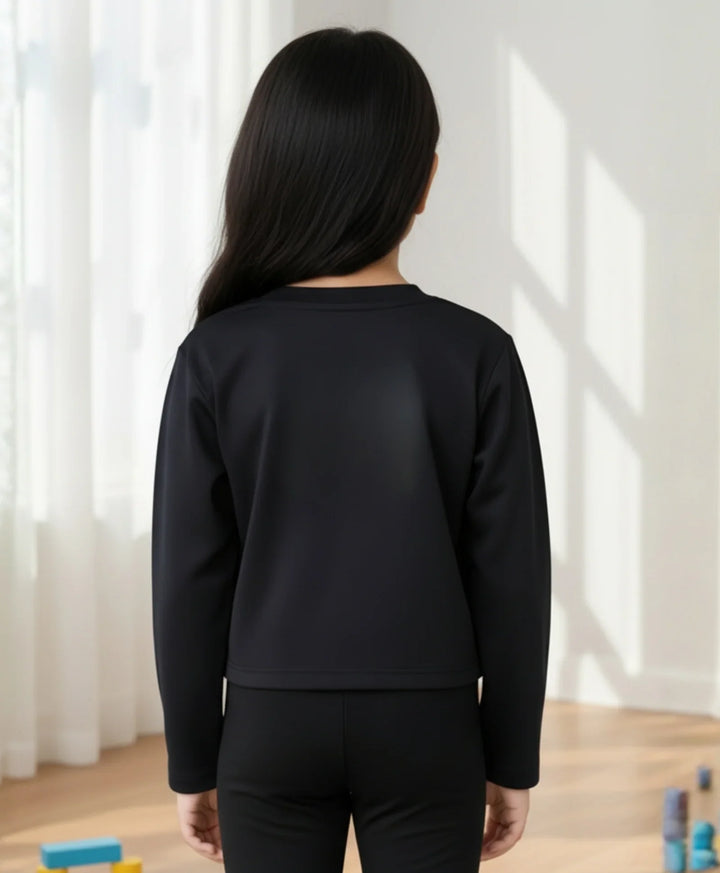PLANET LONG SLEEVES BLACK T-SHIRT - BLACK - Anthrilo 