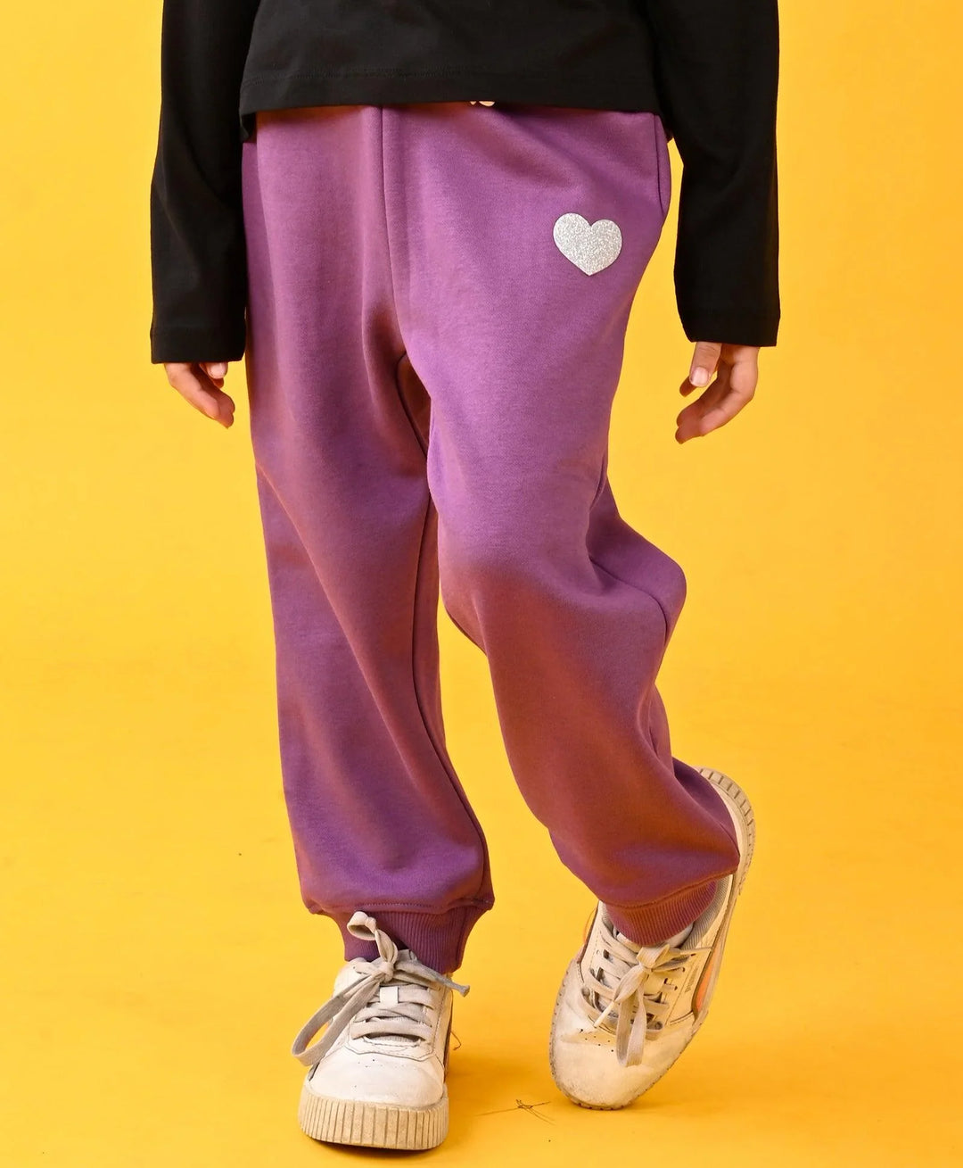 Purple Heart Warm Fleece Jogger - Purple