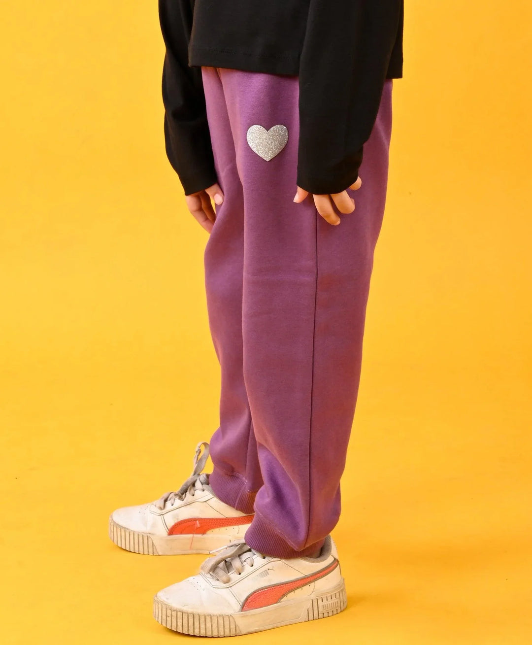Purple Heart Warm Fleece Jogger - Purple