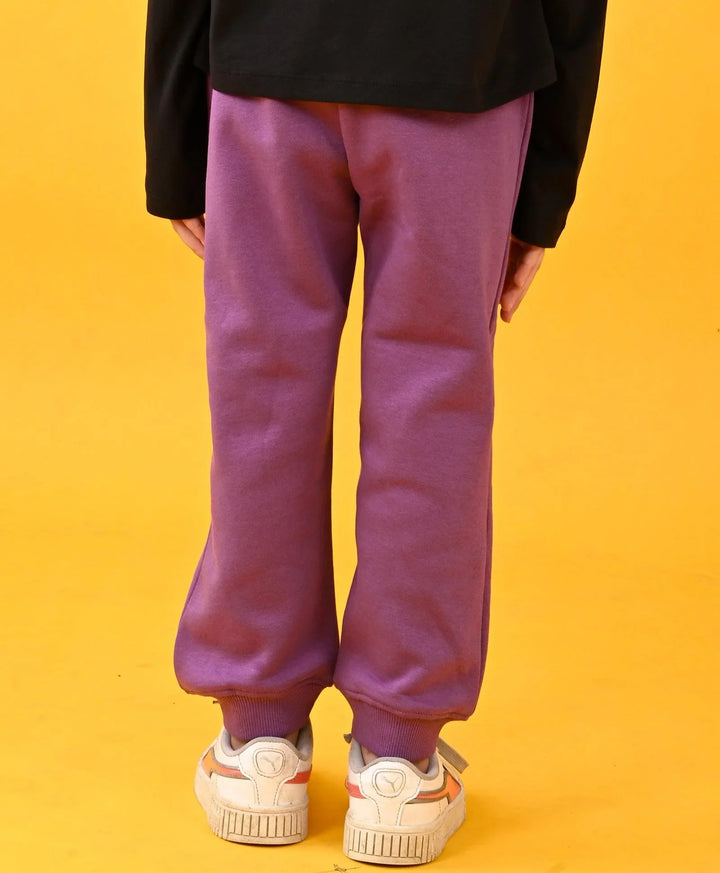 Purple Heart Warm Fleece Jogger - Purple