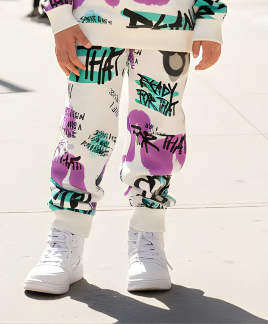 READY FOR THAT FLEECE BOYS JOGGER - WHITE