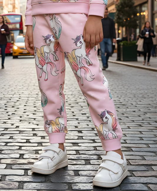 UNICORN STAR PRETTY PINK FLEECE JOGGER - PINK