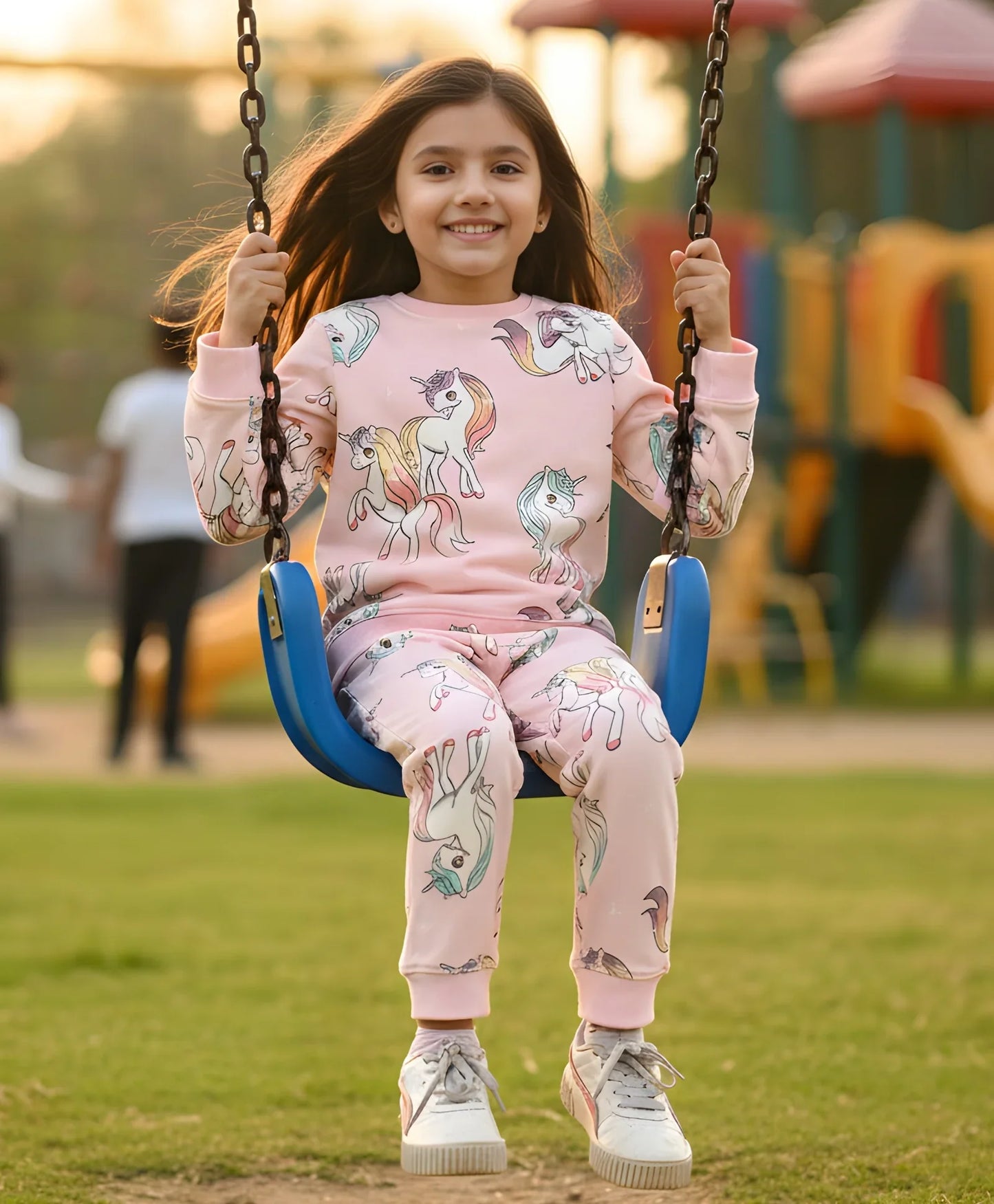 UNICORN STAR PRETTY PINK FLEECE SWEATSHIRT JOGGER SET - PINK