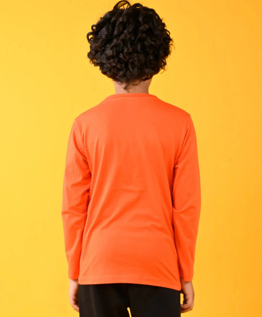 Upgrade Your Life Orange Long Sleeves Boys T-Shirt - Orange