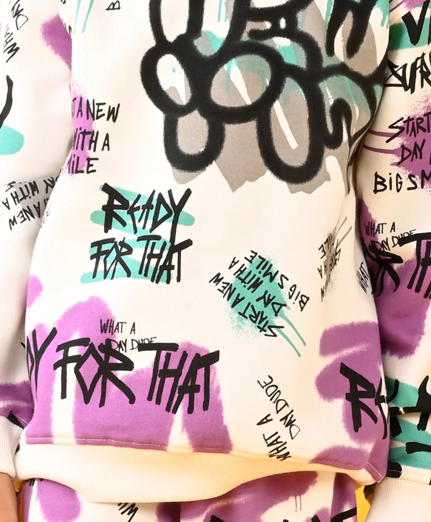 READY FOR THAT FLEECE BOYS HOODIE - WHITE