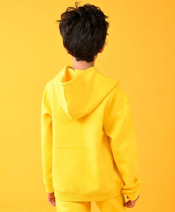 NEW GOOD HABITS YELLOW FLEECE HOODIE - YELLOW - Anthrilo 