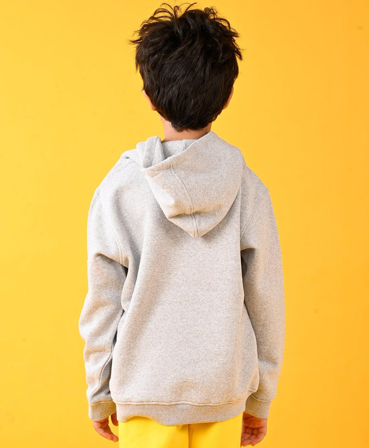 PARIS GREY MELANGE FLEECE BOYS HOODIE - GREY - Anthrilo 