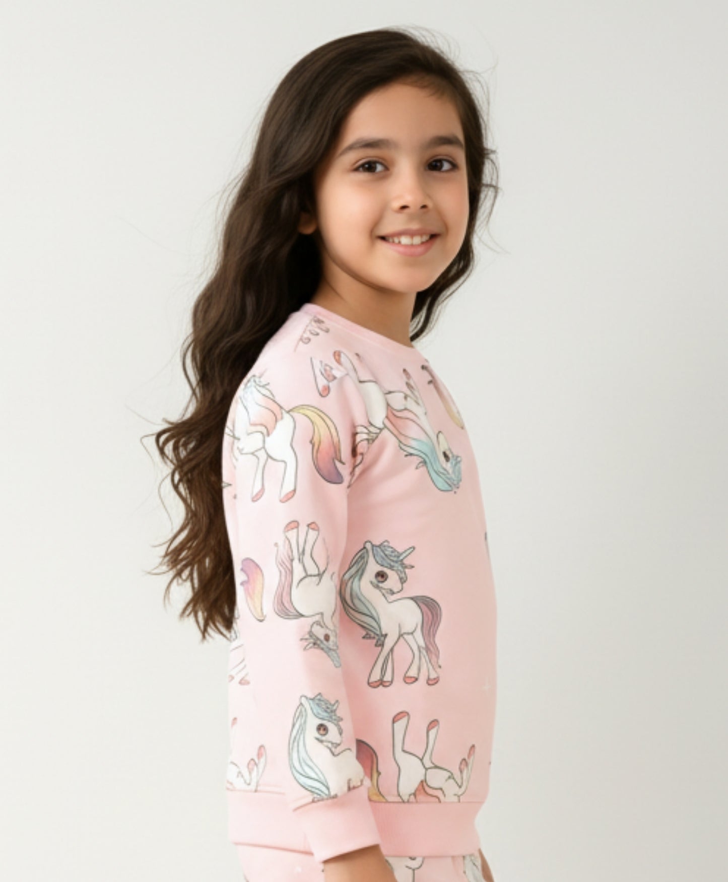 UNICORN STAR FUN PRETTY PINK FLEECE SWEATSHIRT