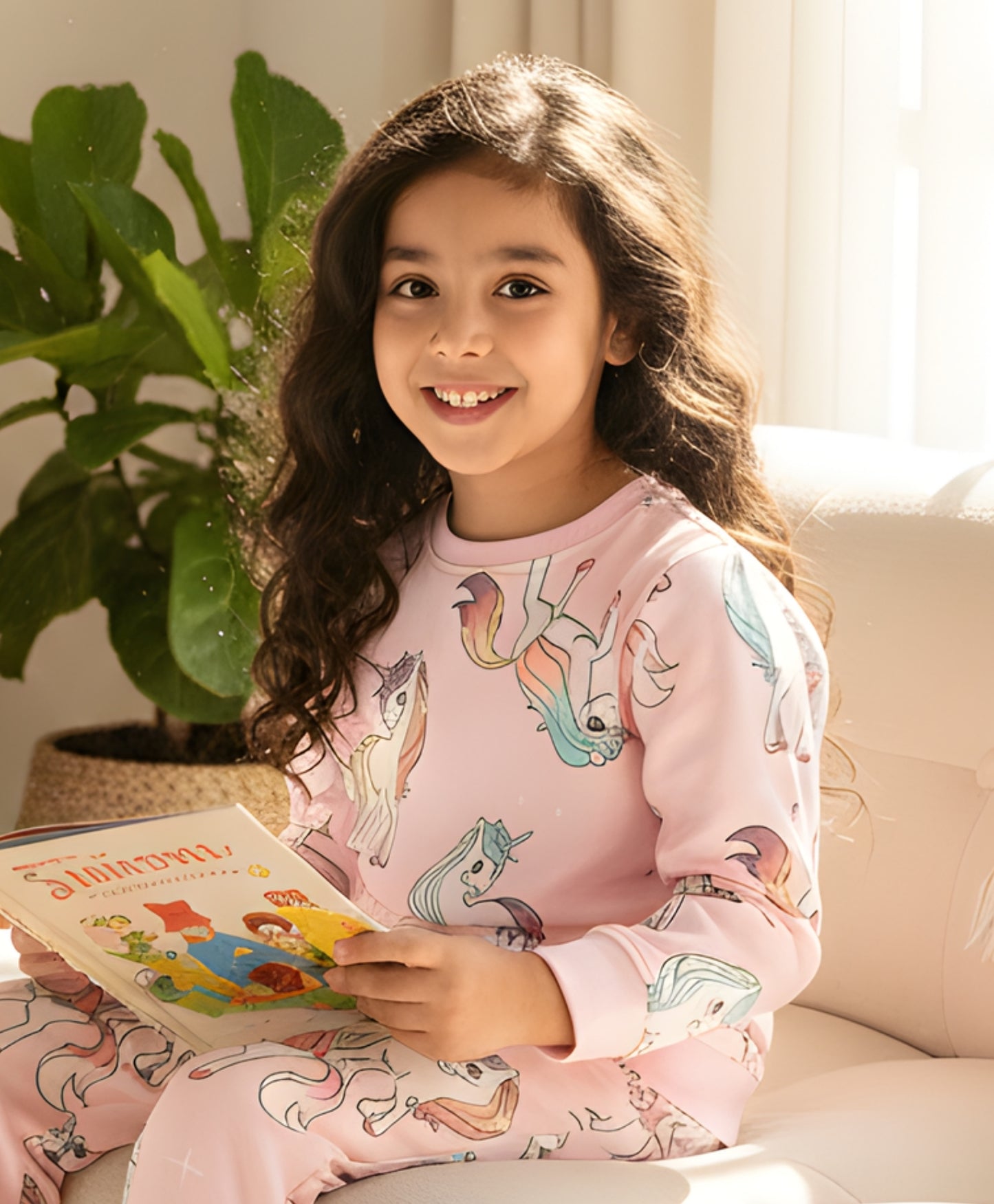 UNICORN STAR FUN PRETTY PINK FLEECE SWEATSHIRT