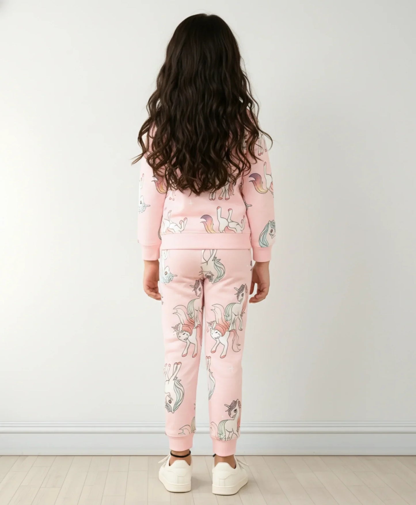 UNICORN STAR PRETTY PINK FLEECE SWEATSHIRT JOGGER SET - PINK
