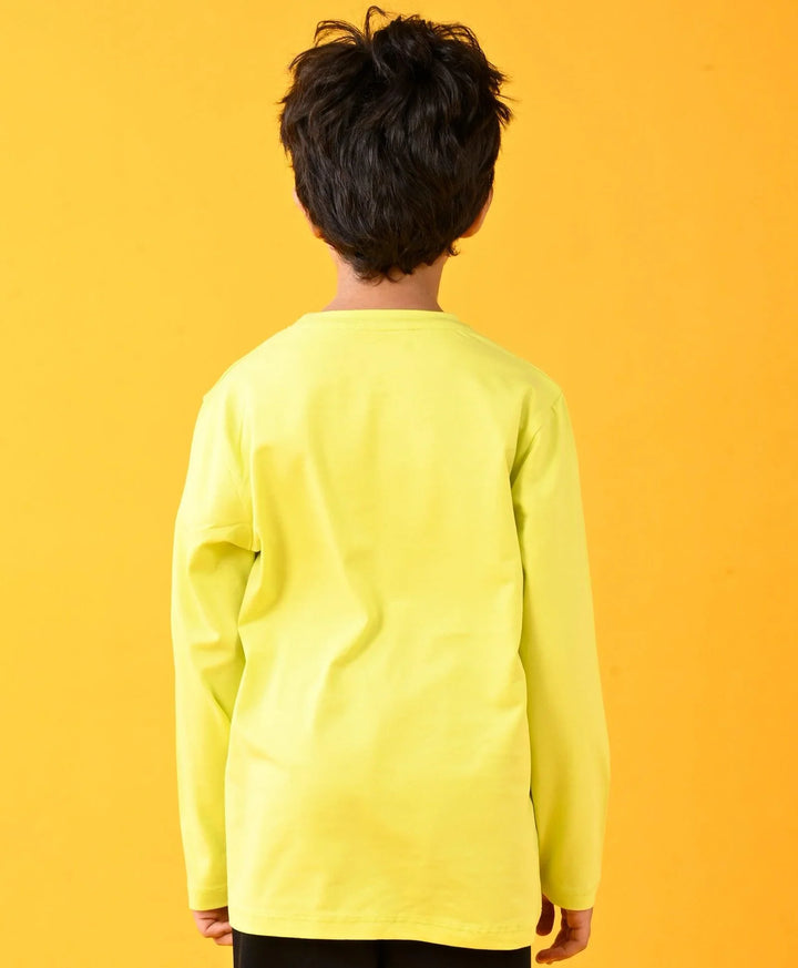 PURE ENERGY LONG SLEEVES BOYS TSHIRT - LIME - Anthrilo 
