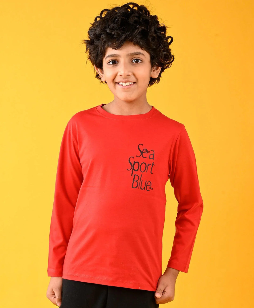 SEA SPORT BLUE ORANGE LONG SLEEVES TSHIRT - ORANGE - Anthrilo 
