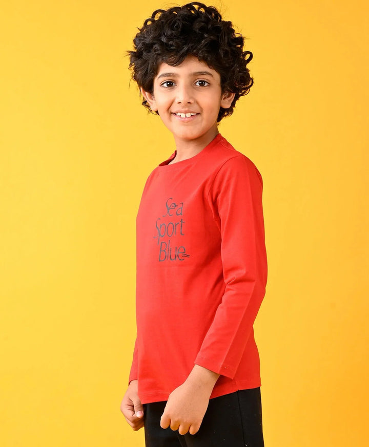 SEA SPORT BLUE ORANGE LONG SLEEVES TSHIRT - ORANGE - Anthrilo 