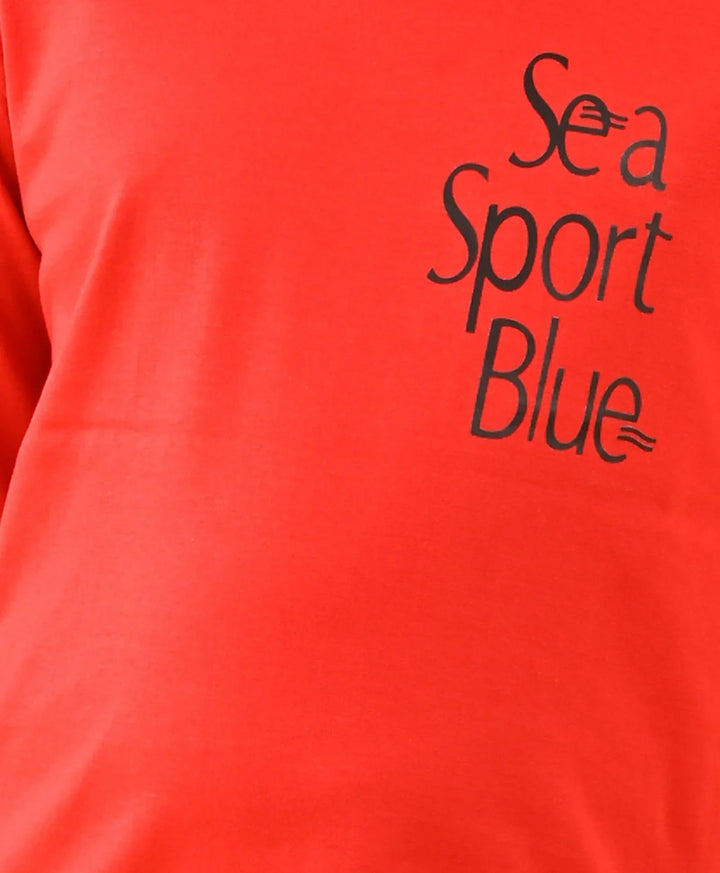 SEA SPORT BLUE ORANGE LONG SLEEVES TSHIRT - ORANGE - Anthrilo 